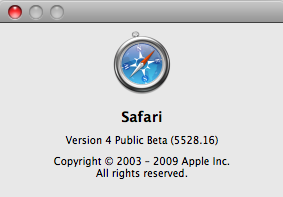 Safari 4 beta Safari 4 beta