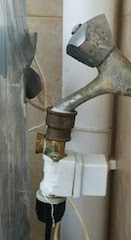 Solenoid valve attached to the tap